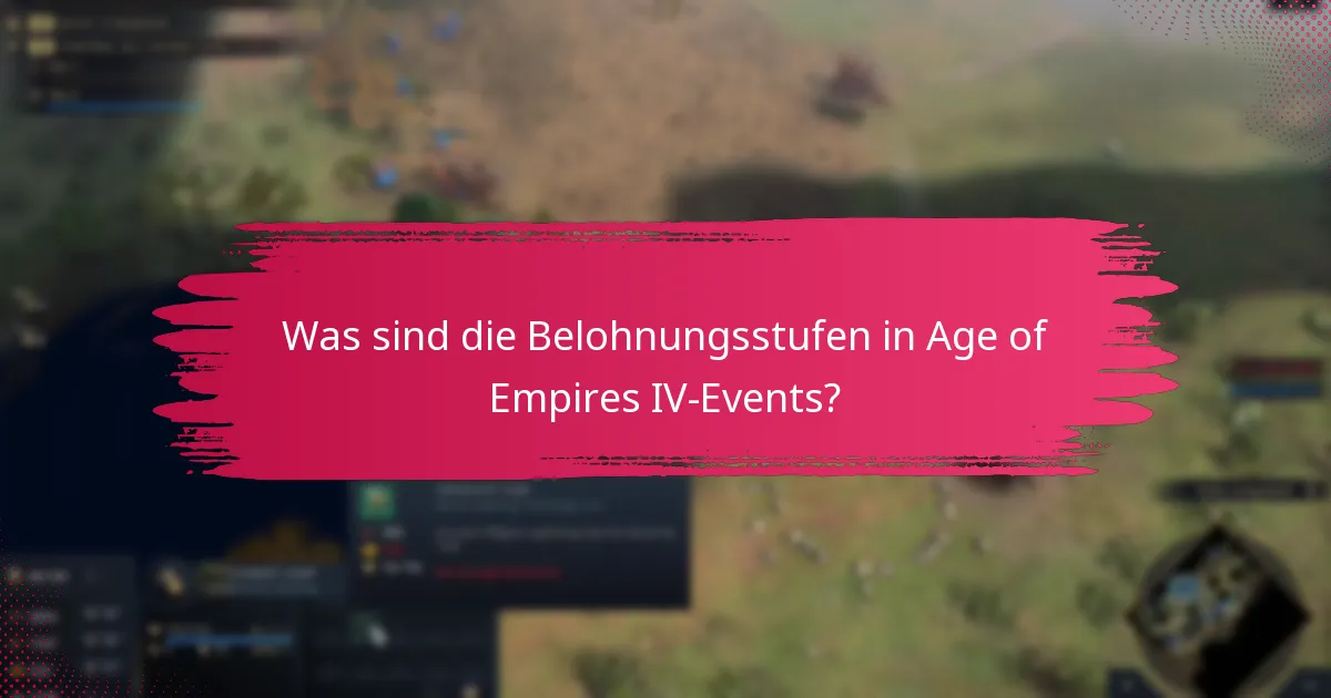 Was sind die Belohnungsstufen in Age of Empires IV-Events?